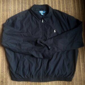 Polo Ralph Lauren Black Windbreaker / Lightweight Bomber / Bi-Swing Jacket XXL